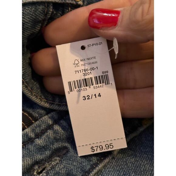 NWT Gap Women's Blue High Rise Indigo Frayed Hem Denim Maxi Skirt Size 14 - Picture 8 of 14